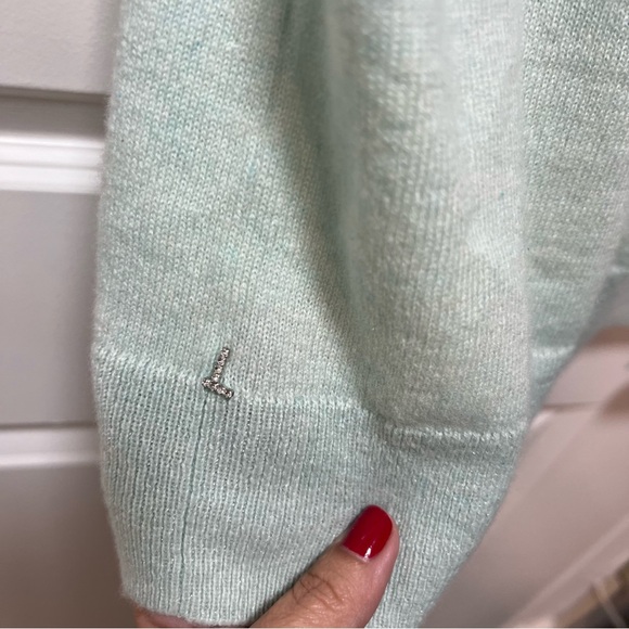 Lafayette 148 New York Women's Cashmere Sweater light green size L - Picture 6 of 6